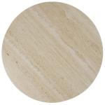 Beige Ceramic Bella Modern Accent Table, 18 in.