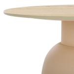Beige Ceramic Bella Modern Accent Table, 16 in.