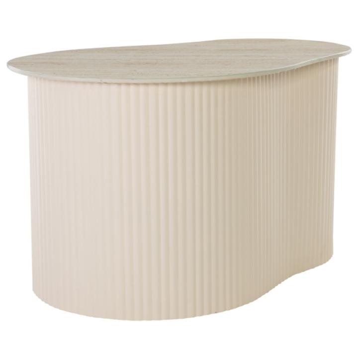 Large Beige Ceramic Sally Accent Table