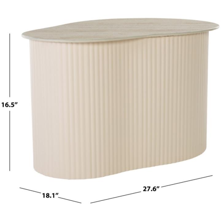 Large Beige Ceramic Sally Accent Table