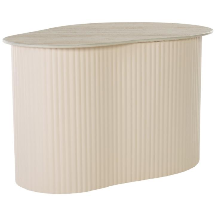 Large Beige Ceramic Sally Accent Table