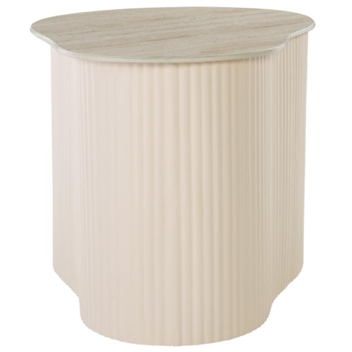 Large Beige Ceramic Sally Accent Table