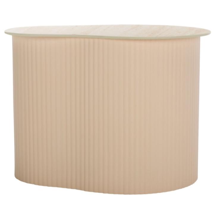 Medium Beige Ceramic Sally Accent Table