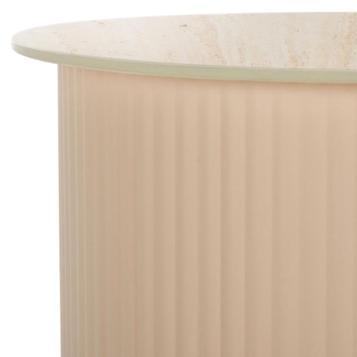 Medium Beige Ceramic Sally Accent Table