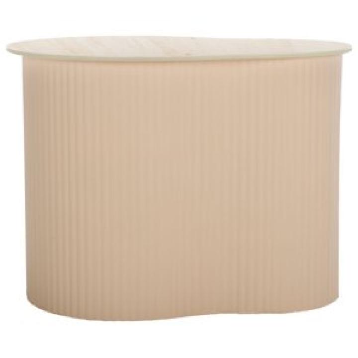 Medium Beige Ceramic Sally Accent Table