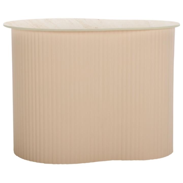 Medium Beige Ceramic Sally Accent Table