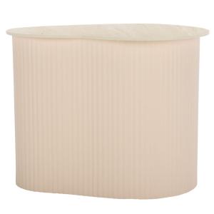 Small Beige Ceramic Sally Accent Table