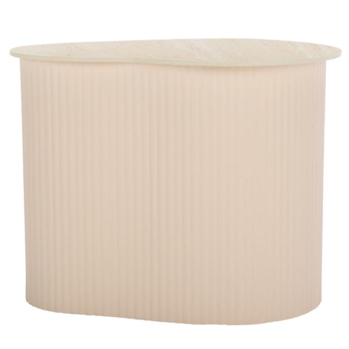 Small Beige Ceramic Sally Accent Table