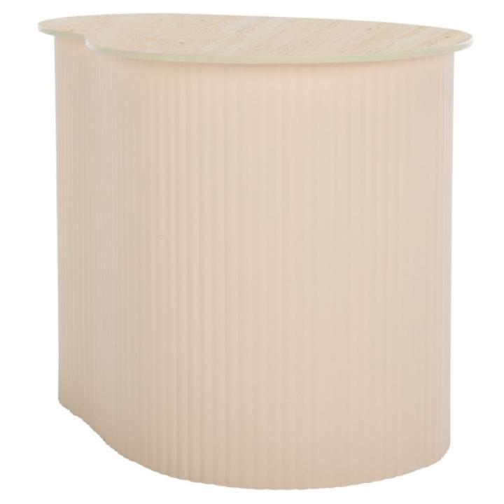 Small Beige Ceramic Sally Accent Table