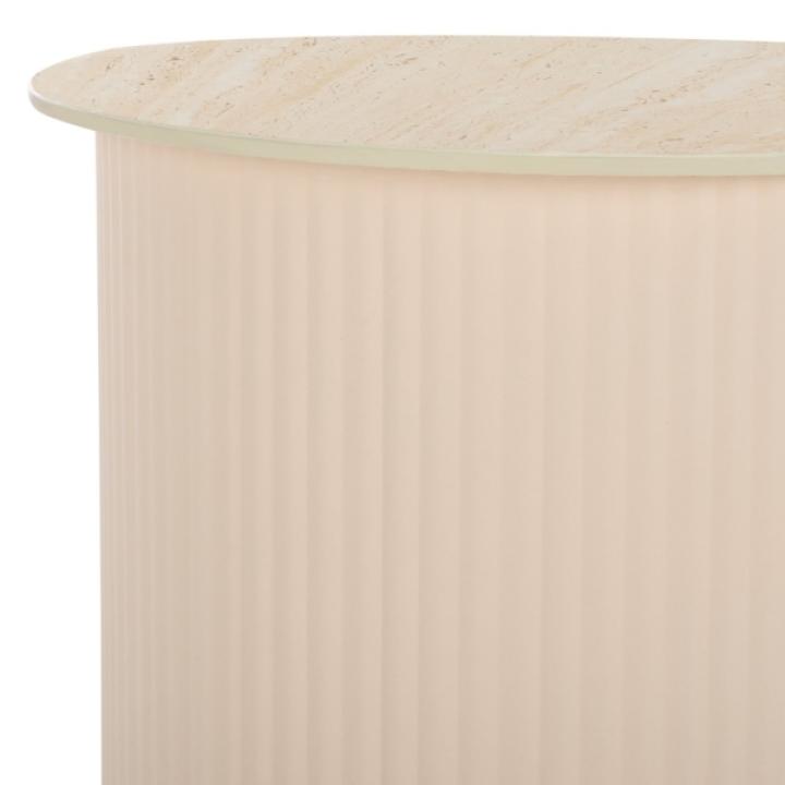 Small Beige Ceramic Sally Accent Table