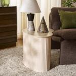 Small Beige Ceramic Sally Accent Table
