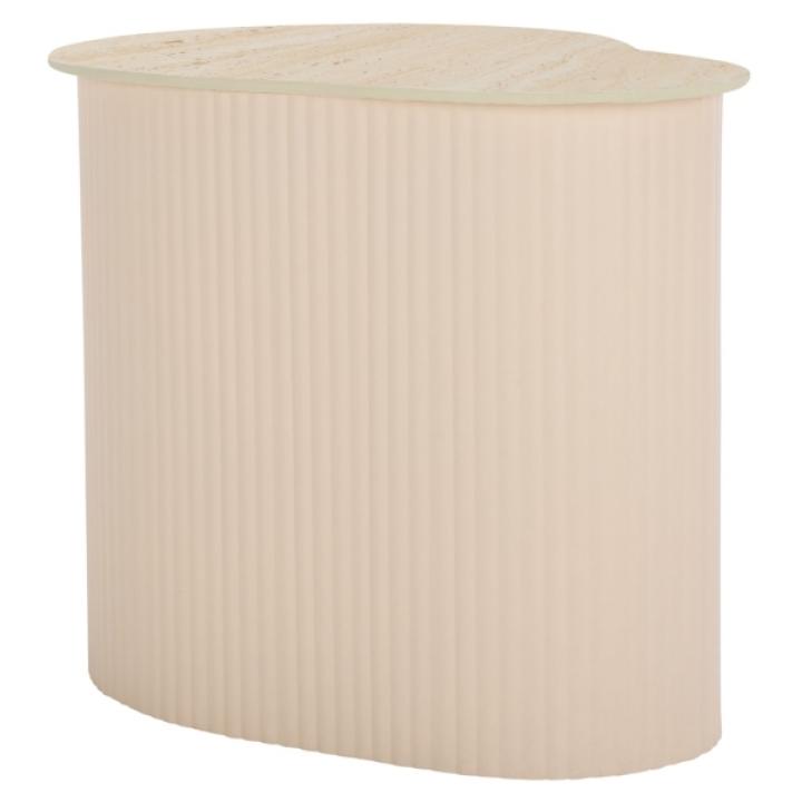 Small Beige Ceramic Sally Accent Table