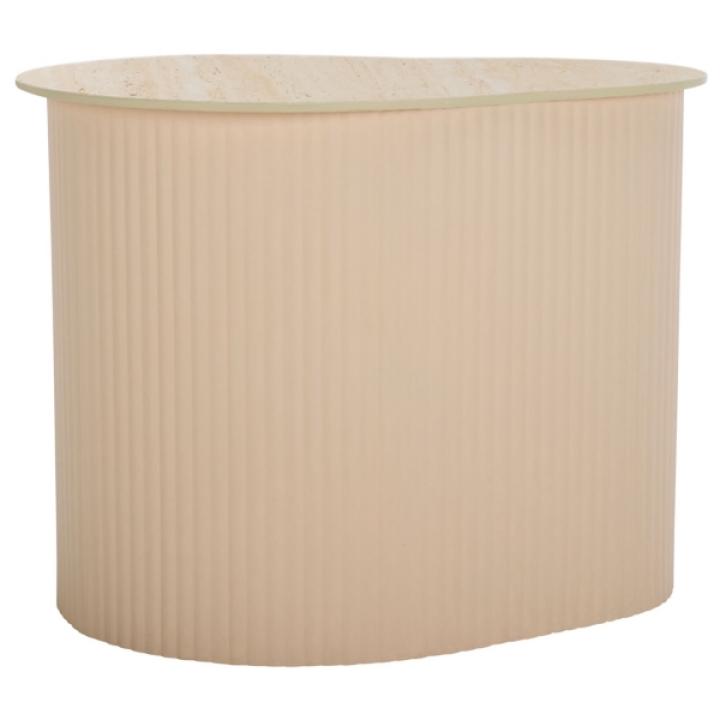 Small Beige Ceramic Sally Accent Table