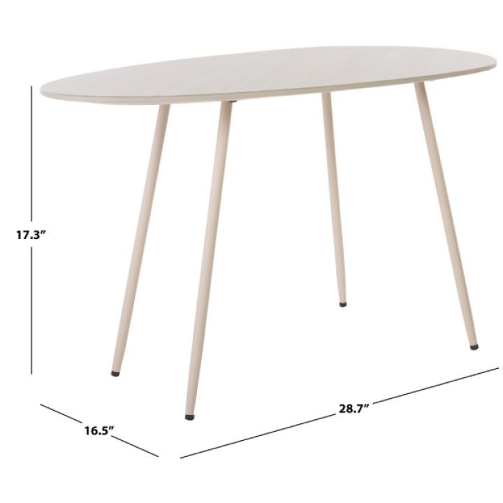 Beige Stone Dixie Accent Table, 17 in.
