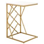 White Marble & Gold Dakota C-Table