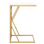 White Marble & Gold Dakota C-Table