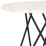 White Marble Iron Maisie Accent Table