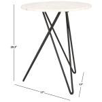 White Marble Iron Maisie Accent Table