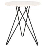 White Marble Iron Maisie Accent Table