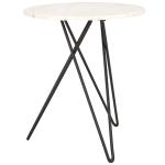 White Marble Iron Maisie Accent Table