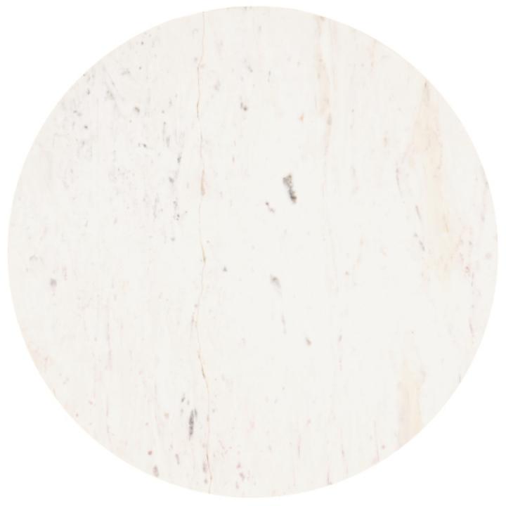 White Marble Iron Maisie Accent Table