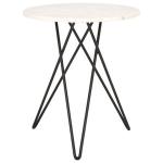 White Marble Iron Maisie Accent Table