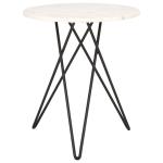 White Marble Iron Maisie Accent Table