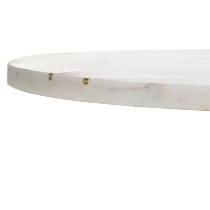 Copper Metal Marble Alberta Accent Table