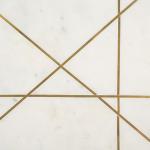 Copper Metal Marble Alberta Accent Table