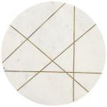 Copper Metal Marble Alberta Accent Table