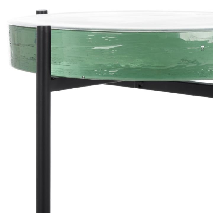 Clear Glass Round Katharine Accent Table