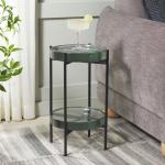 Clear Glass Round Katharine Accent Table