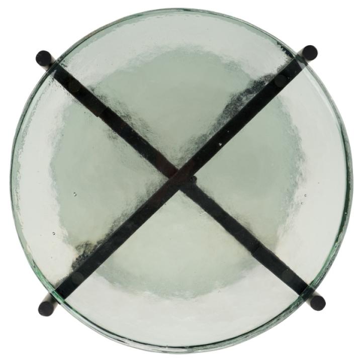 Clear Glass Round Katharine Accent Table
