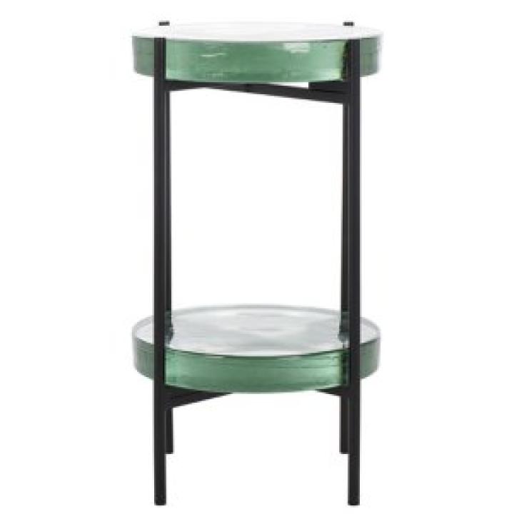 Clear Glass Round Katharine Accent Table