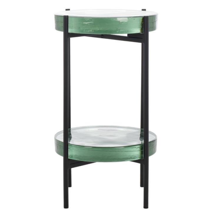 Clear Glass Round Katharine Accent Table