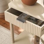 Natural Wood Mina End Table