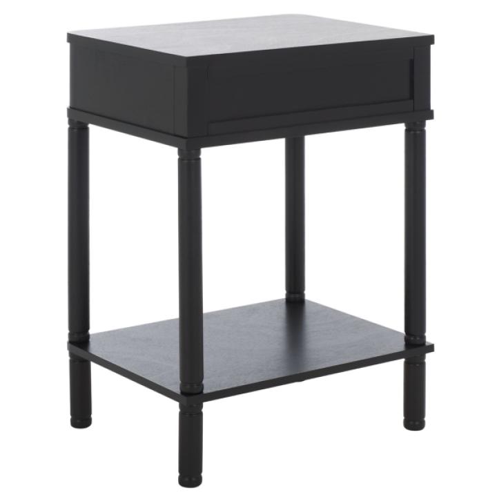 Black Wood Mina End Table