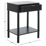 Black Wood Mina End Table