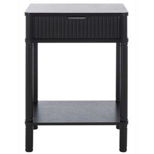 Black Wood Mina End Table