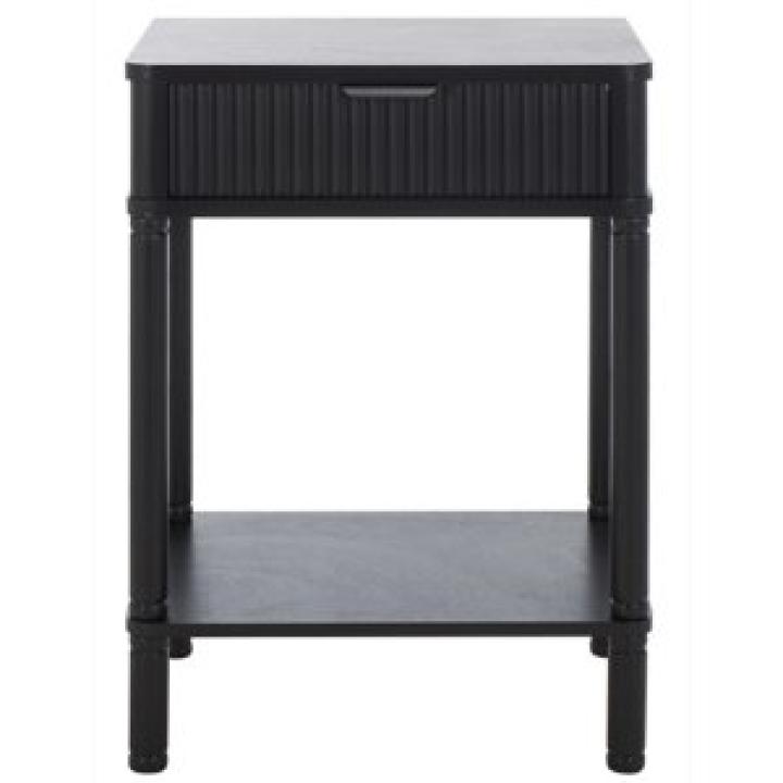 Black Wood Mina End Table