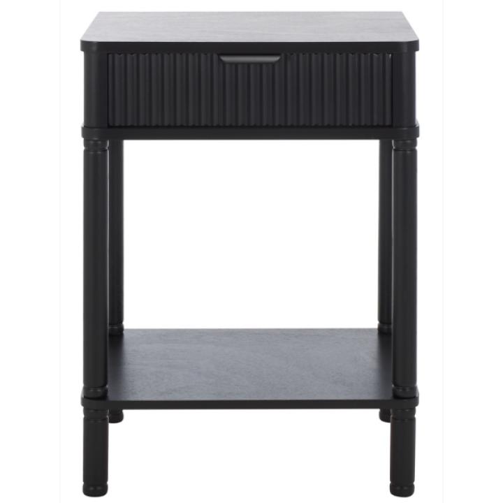 Black Wood Mina End Table