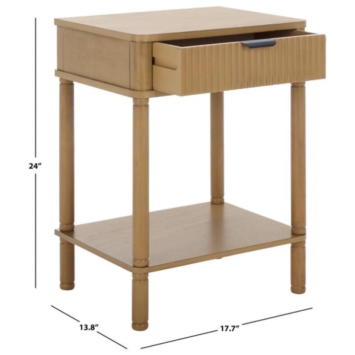 Desert Brown Wood Mina End Table