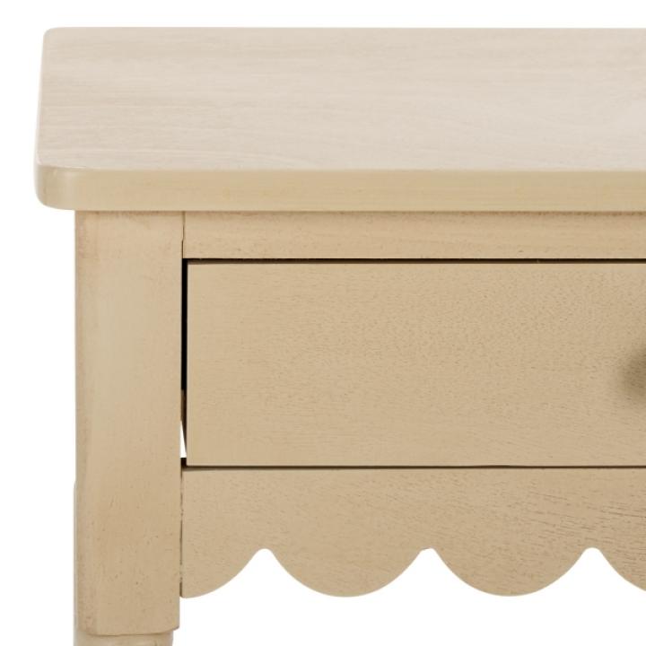 Natural Wood 1-Drawer Cottage Accent Table