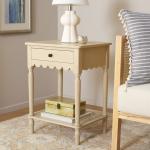 Natural Wood 1-Drawer Cottage Accent Table