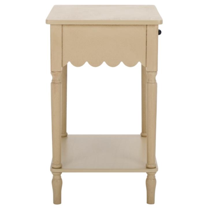 Natural Wood 1-Drawer Cottage Accent Table