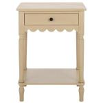 Natural Wood 1-Drawer Cottage Accent Table