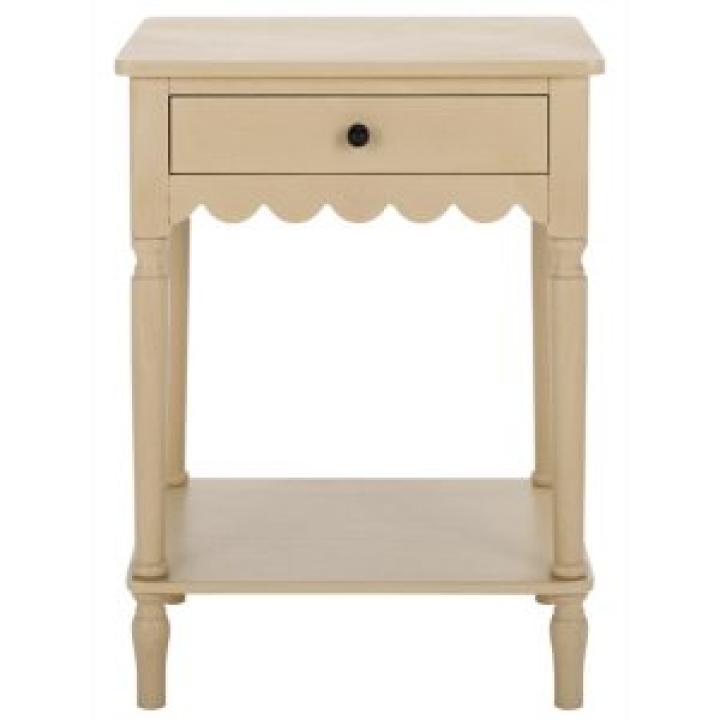 Natural Wood 1-Drawer Cottage Accent Table