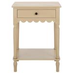 Natural Wood 1-Drawer Cottage Accent Table
