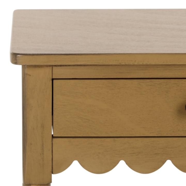 Desert Brown Wood 1-Drawer Cottage Accent Table
