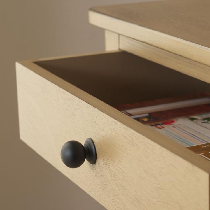 Desert Brown Wood 1-Drawer Cottage Accent Table